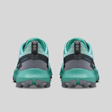 Back view of saucony peregrine 14 shoes in mint/shadow colour