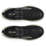 Top view of women's Saucony peregrine 15 running shoe in black