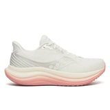 Side view of women's white/mauve Saucony Triumph 23 running shoe