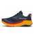 Inner side view of men's Saucony Xodus Ultra 3 running shoe in navy/peel colour