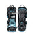 Front & back view of women's black/blue Scarpa TX Pro telemark boots