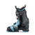 Inner side view of women's black/blue Scarpa TX Pro telemark boot