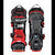 Front/back view of men's black/red Scarpa TX Pro telemark ski boots