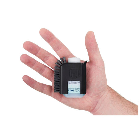 Sea to summit camp kitchen pot scrubber and wash set in model's palm