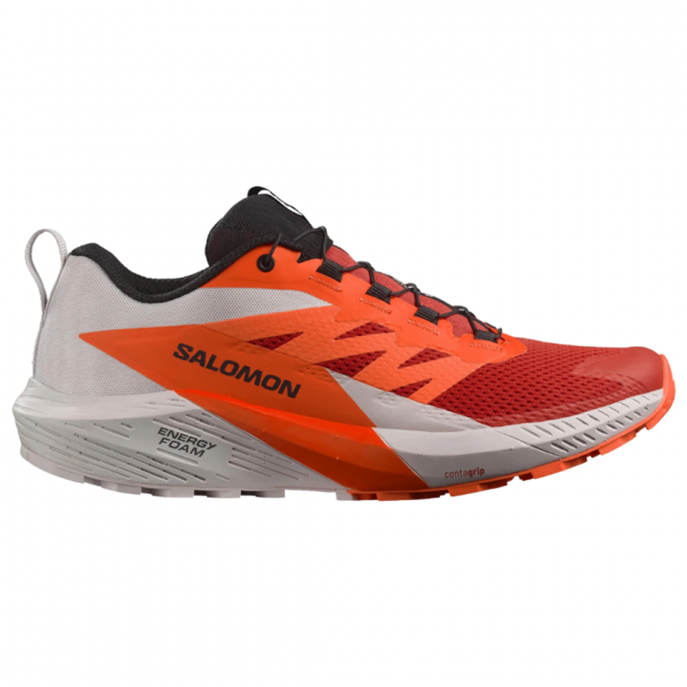 Salomon Mens Sense Ride 5 Lunar Rock Shocking Orange Fiery Red 10.5 Men s