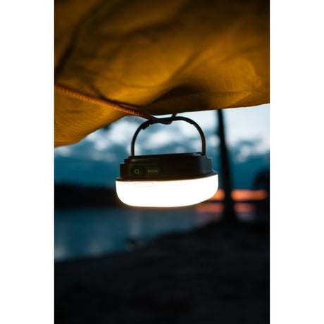 Silva Glow camping light hanging in tent