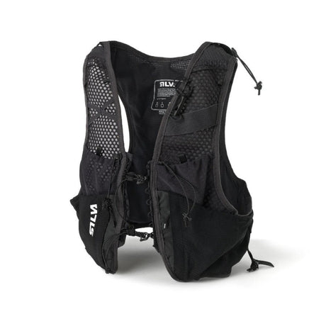 Front view of black Silva Strive 10 running vest