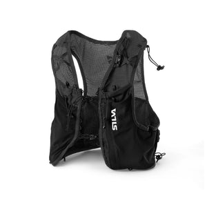 Front view of black Silva Strive Fly running vest