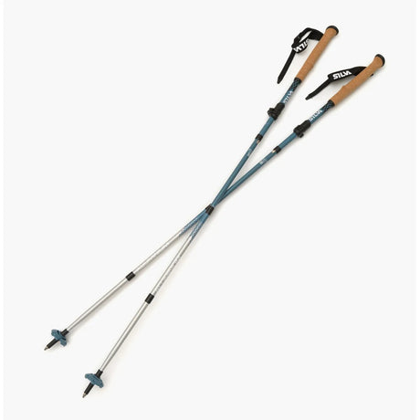 Pair of blue/silver Silva trekking poles