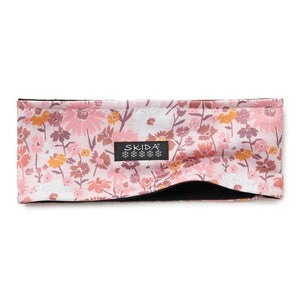Skida alpine headband with pink/brown foliage 'fairy tale' pattern
