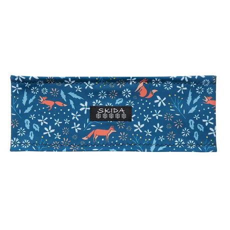 Skida alpine headband with fox/flowers 'first frost' pattern