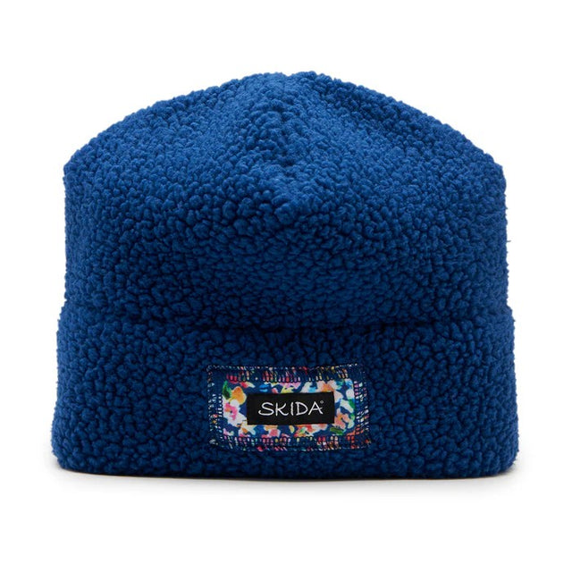 Blue skida high pile fleece hat