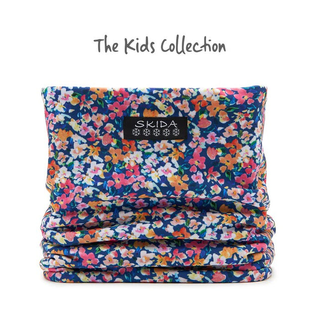 Skida kids' Alpine Neckwarmer in juliet (flowery) print