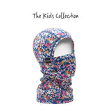 skida kids' balaclava in 'juliet' (floral) pattern