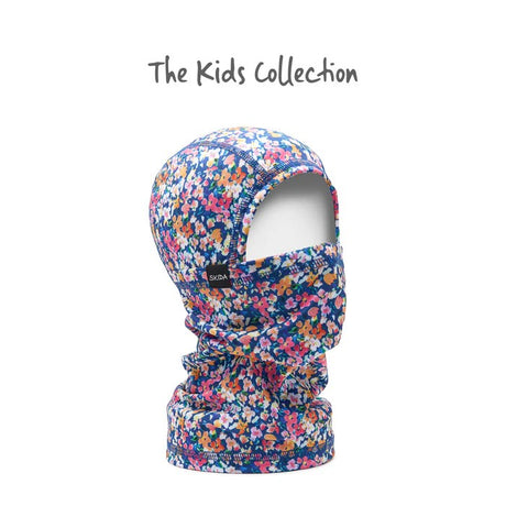 skida kids' balaclava in 'juliet' (floral) pattern