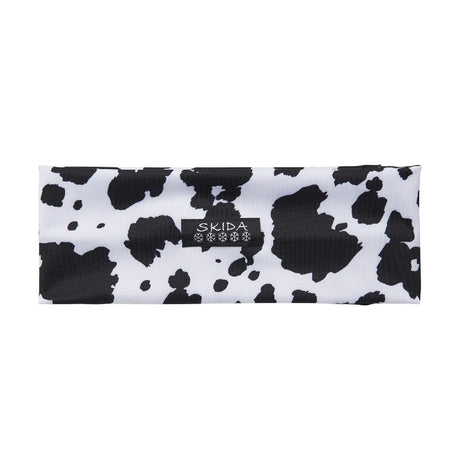 skida running/nordic headband with cow print