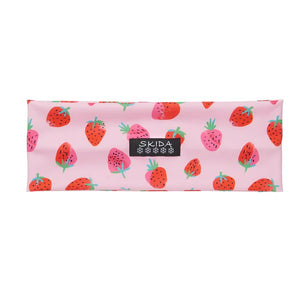 skida running/nordic headband with strawberry print