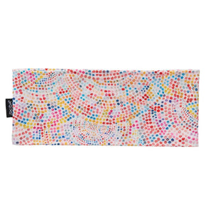 Multi-coloured polka dot skida pursuit headband