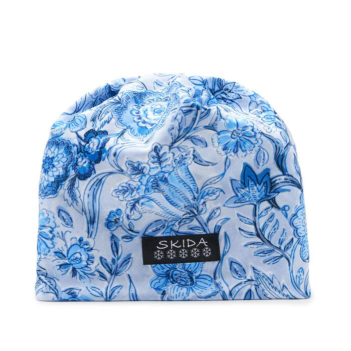 Skida running hat in blue/white floral pattern