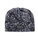 Black/white floral print skida running hat