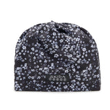 Black/white floral print skida running hat