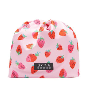 skida running hat in strawberries pattern