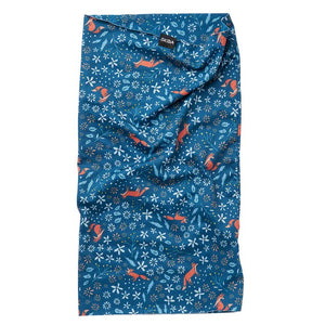 Skida snow tour neck gaiter in fox/blue 'first frost' pattern