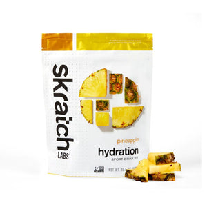 Resealable bag of pineapple skratch labs hydration sport drink mix