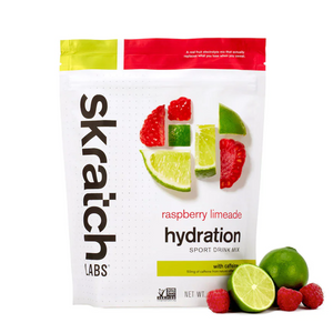 Resealable bag of raspberry limeade skratch labs hydration sport drink mix