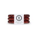 3-pack view of Teleties hair ties in tortoise colour