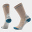 Pair of women's beige/blue Smartwool Hike Full Cushion crew socks