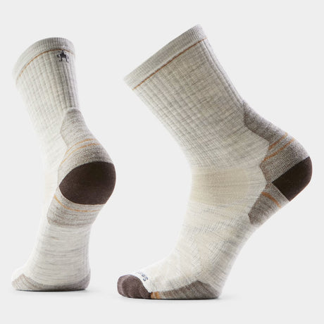 Pair of white/brown Smartwool Hike mid crew socks