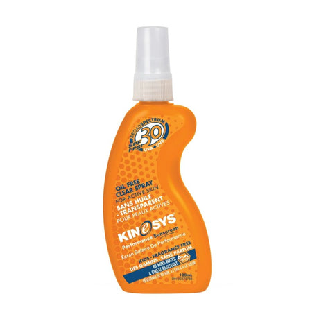 120ml bottle of Kinesys kids SPF30 spray sunscreen