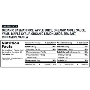 Awesome sauce Spring Energy gel ingredients and nutrition facts