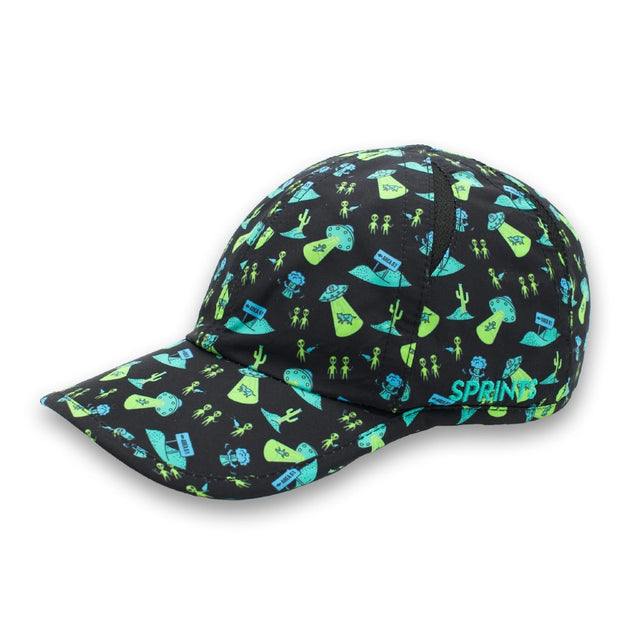 Side view of Sprints OG Hat in Aliens pattern
