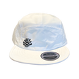 Front view of spry branded white running cap