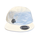 Front view of spry branded white running cap