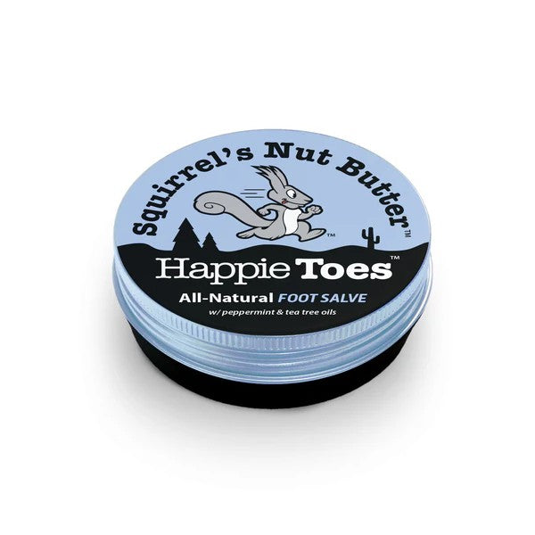 Tin of Squirrel's Nut Butter happie toes foot salve