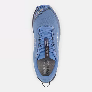 Top view of men's blue New Balance Summit Unknown v4 running shoe