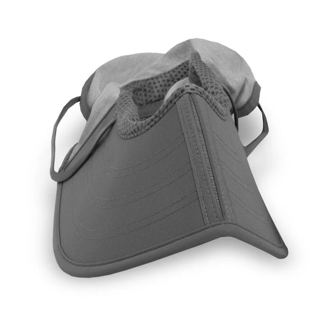 Split brim detail of Sunday Afternoons Ultra Adventure Hat in pumice colour