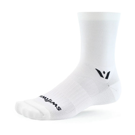 White Swiftwick Aspire Five sock
