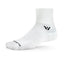 White Swiftwick Aspire quarter crew sock