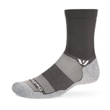 Grey Swiftwick Maxus Mid-crew sock