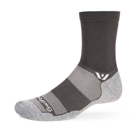 Grey Swiftwick Maxus Mid-crew sock