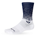 White/navy Swiftwick Vision crew sock