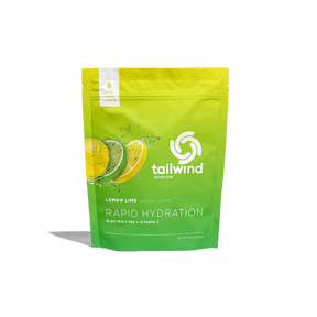 Resealable bag of lemon lime tailwind rapid hydration electrolyte drink mix