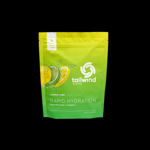 Resealable bag of lemon lime tailwind rapid hydration electrolyte drink mix