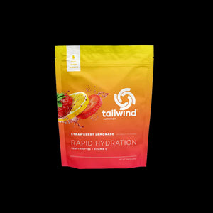 Resealable bag of strawberry lemonade tailwind rapid hydration electrolyte drink mix