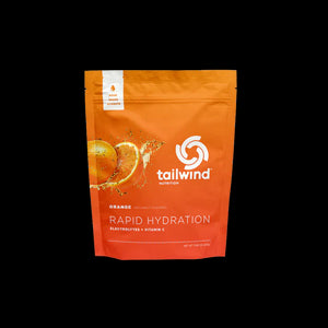 Resealable bag of orange tailwind rapid hydration electrolyte drink mix