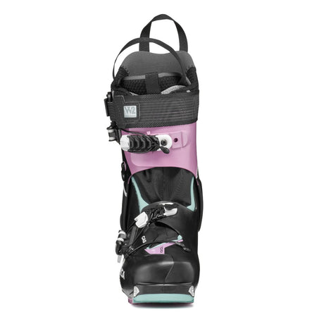 Front view of women's black/purple Tecnica Zero G Peak W backcountry ski boot